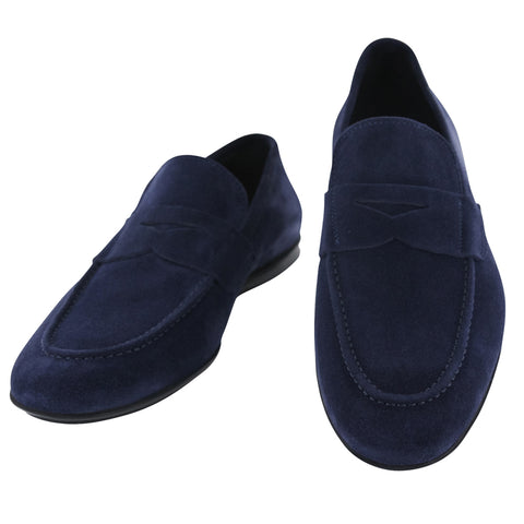 Fiori Di Lusso Navy Blue Penny Loafers