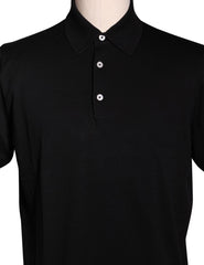 Fiori Di Lusso Black Cotton Polo - (1700) - Parent