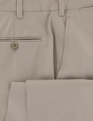 Fiori Di Lusso Beige Solid Wool Pants - Full - (564) - Parent