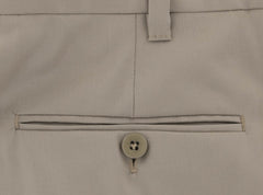 Fiori Di Lusso Beige Solid Wool Pants - Full - (564) - Parent
