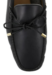 Fiori Di Lusso Black Leather Driving Shoes - (57) - Parent