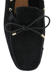 Fiori Di Lusso Black Suede Lace Driving Shoes - (6B) - Parent
