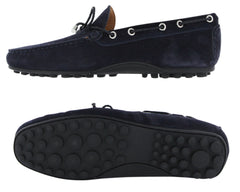 Fiori Di Lusso Navy Blue Suede Shoes - Loafers - (2018032032) - Parent