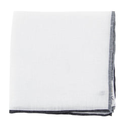 Fiori Di Lusso White Solid Linen Blend Pocket Square - 12 3/8" x 12 3/8" (844)