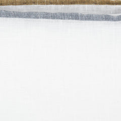 Fiori Di Lusso White Solid Linen Blend Pocket Square - 12 3/8" x 12 3/8" (837)