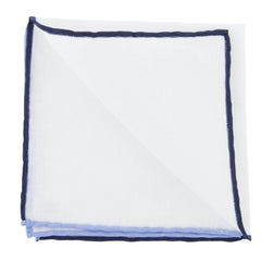 Fiori Di Lusso White Solid Linen Pocket Square (905)