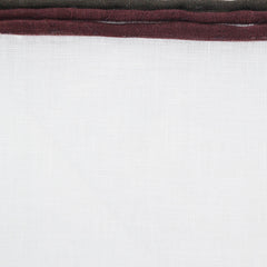 Fiori Di Lusso White Solid Linen Blend Pocket Square - 12 3/8" x 12 3/8" (838)