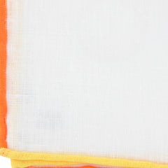 Fiori Di Lusso White Solid Linen Pocket Square - 12" x 12" (911)