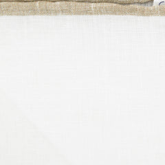 Fiori Di Lusso White Solid Linen Blend Pocket Square - 12" x 12" (839)