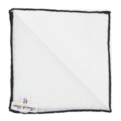 New Fiori Di Lusso White Geometric Pocket Square - x 12" - (FL726172)