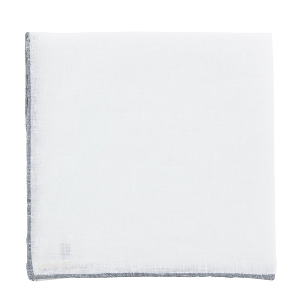 Fiori Di Lusso White Geometric Pocket Square - x 12" - (FL7251710)