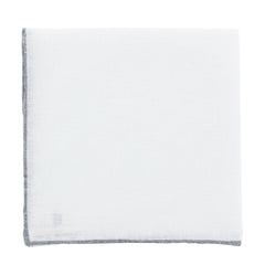 Fiori Di Lusso White Geometric Pocket Square - x 12" - (FL7251710)