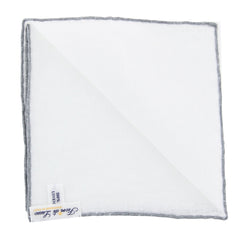 Fiori Di Lusso White Geometric Pocket Square - x 12" - (FL7251710)