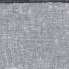 Fiori Di Lusso Gray Solid Linen Pocket Square - 12 3/8" x 12 3/8" (790)