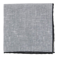 Fiori Di Lusso Gray Solid Linen Pocket Square - 12 3/8" x 12 3/8" (791)