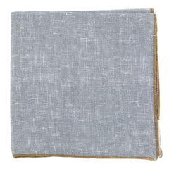 Fiori Di Lusso Gray Solid Linen Pocket Square - 12 3/8" x 12 3/8" (798)