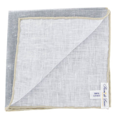 Fiori Di Lusso Gray Solid Linen Pocket Square - 12 3/8" x 12 3/8" (799)