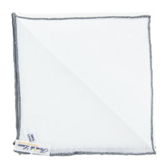 Fiori Di Lusso White Geometric Pocket Square - 12" x 12" (FN7181712)