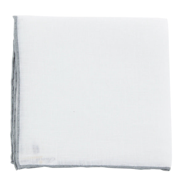 New Fiori Di Lusso White Geometric Pocket Square - x 12" - (FL7251711)