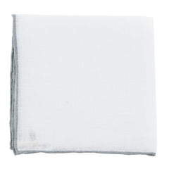 New Fiori Di Lusso White Geometric Pocket Square - x 12" - (FL7251711)