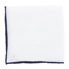 New Fiori Di Lusso White Geometric Pocket Square - x 12" - (FL726174)