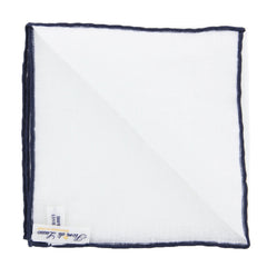 New Fiori Di Lusso White Geometric Pocket Square - x 12" - (FL726174)