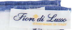 New Fiori Di Lusso White Geometric Pocket Square - x 12" - (FL725173)