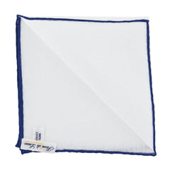 New Fiori Di Lusso White Geometric Pocket Square - x 12" - (FL725172)