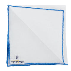 New Fiori Di Lusso White Geometric Pocket Square - x 12" - (FL719171)