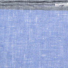 Fiori Di Lusso Blue Solid Linen Pocket Square - 12 3/8" x 12 3/8" (812)