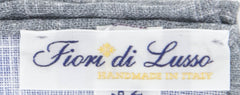 Fiori Di Lusso Blue Solid Linen Pocket Square - 12 3/8" x 12 3/8" (812)