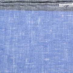 Fiori Di Lusso Blue Solid Linen Pocket Square - 12 3/8" x 12 3/8" (821)