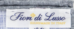 Fiori Di Lusso Blue Solid Linen Pocket Square - 12 3/8" x 12 3/8" (821)
