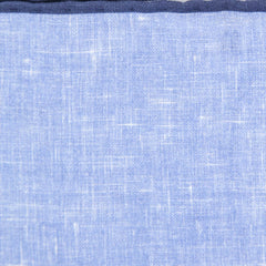 Fiori Di Lusso Blue Solid Linen Pocket Square - 12 3/8" x 12 3/8" (825)