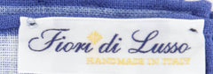 Fiori Di Lusso Blue Solid Linen Pocket Square - 12 3/8" x 12 3/8" (819)