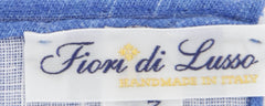 Fiori Di Lusso Blue Solid Linen Pocket Square - 12 3/8" x 12 3/8" (815)
