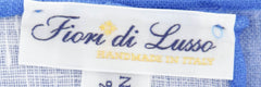 Fiori Di Lusso Blue Solid Linen Pocket Square - 12 3/8" x 12 3/8" (805)