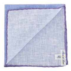 Fiori Di Lusso Blue Solid Linen Pocket Square - 12 3/8" x 12 3/8" (820)