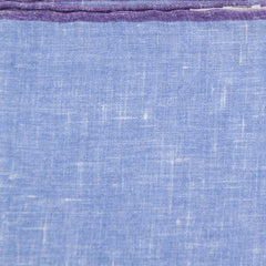 Fiori Di Lusso Blue Solid Linen Pocket Square - 12 3/8" x 12 3/8" (820)