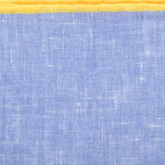 Fiori Di Lusso Blue Solid Linen Blend Pocket Square - 12 3/8" x 12 3/8" (845)