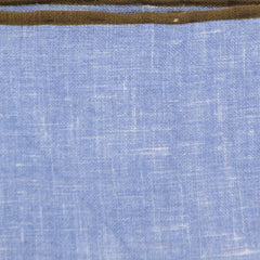 Fiori Di Lusso Blue Solid Linen Pocket Square - 12 3/8" x 12 3/8" (817)