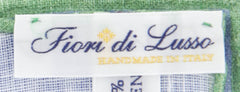 Fiori Di Lusso Blue Solid Linen Pocket Square (810)