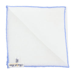 Fiori Di Lusso White Geometric Pocket Square - x 12" - (FL725171)