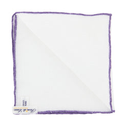 Fiori Di Lusso White Geometric Pocket Square - 12" x 12" (FL725178)