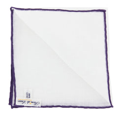 Fiori Di Lusso White Geometric Pocket Square - 12" x 12" (FL725176)