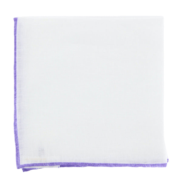 Fiori Di Lusso White Geometric Pocket Square - 12" x 12" (FL725179)