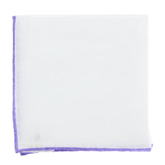 Fiori Di Lusso White Geometric Pocket Square - 12" x 12" (FL725179)