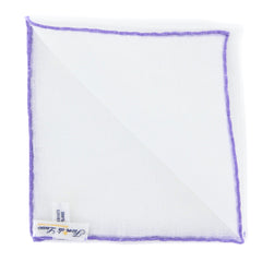 Fiori Di Lusso White Geometric Pocket Square - 12" x 12" (FL725179)