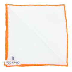 Fiori Di Lusso White Geometric Pocket Square - 12" x 12" (FN7181715)