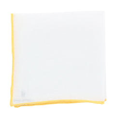 Fiori Di Lusso White Geometric Pocket Square - 12" x 12" (FL726177)